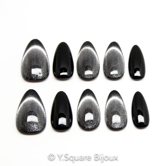 < Nightfall >Y.Square Faux Ongles Fait Main Réutilisables