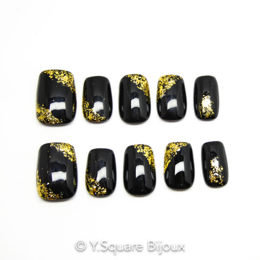 < Truffle > Y.Square Faux Ongles Fait Main Réutilisables