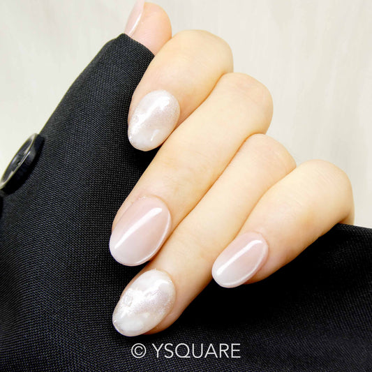 < Chamallow > Y.Square Faux Ongles Fait Main Réutilisables