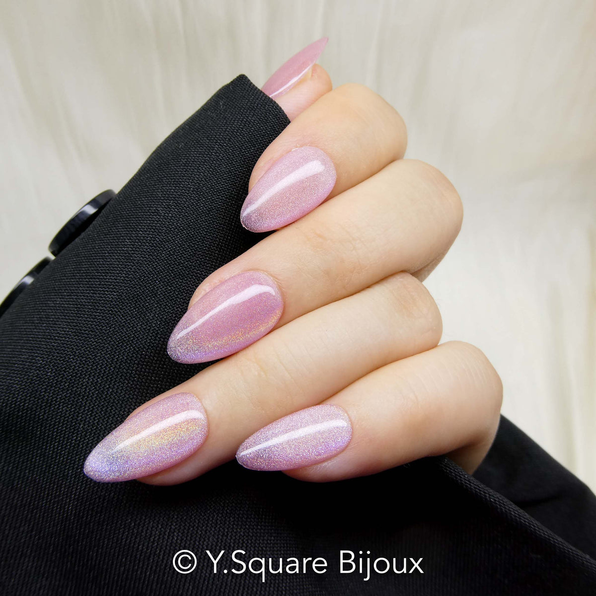 < Arc en ciel > Y.Square Faux Ongles Fait Main Réutilisables