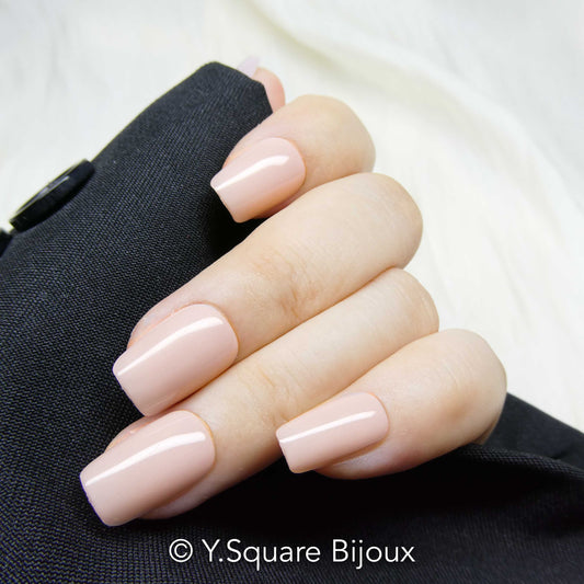 < Bois de Rose > Y.Square Faux Ongles Fait Main Réutilisables