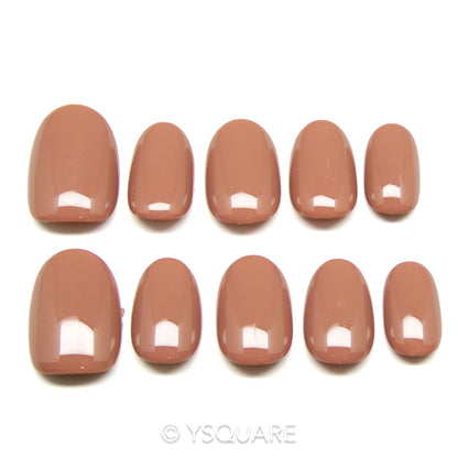 < Cannelle  >  Y.Square Faux Ongles Fait Main Réutilisables / Handmade Press On Nails 