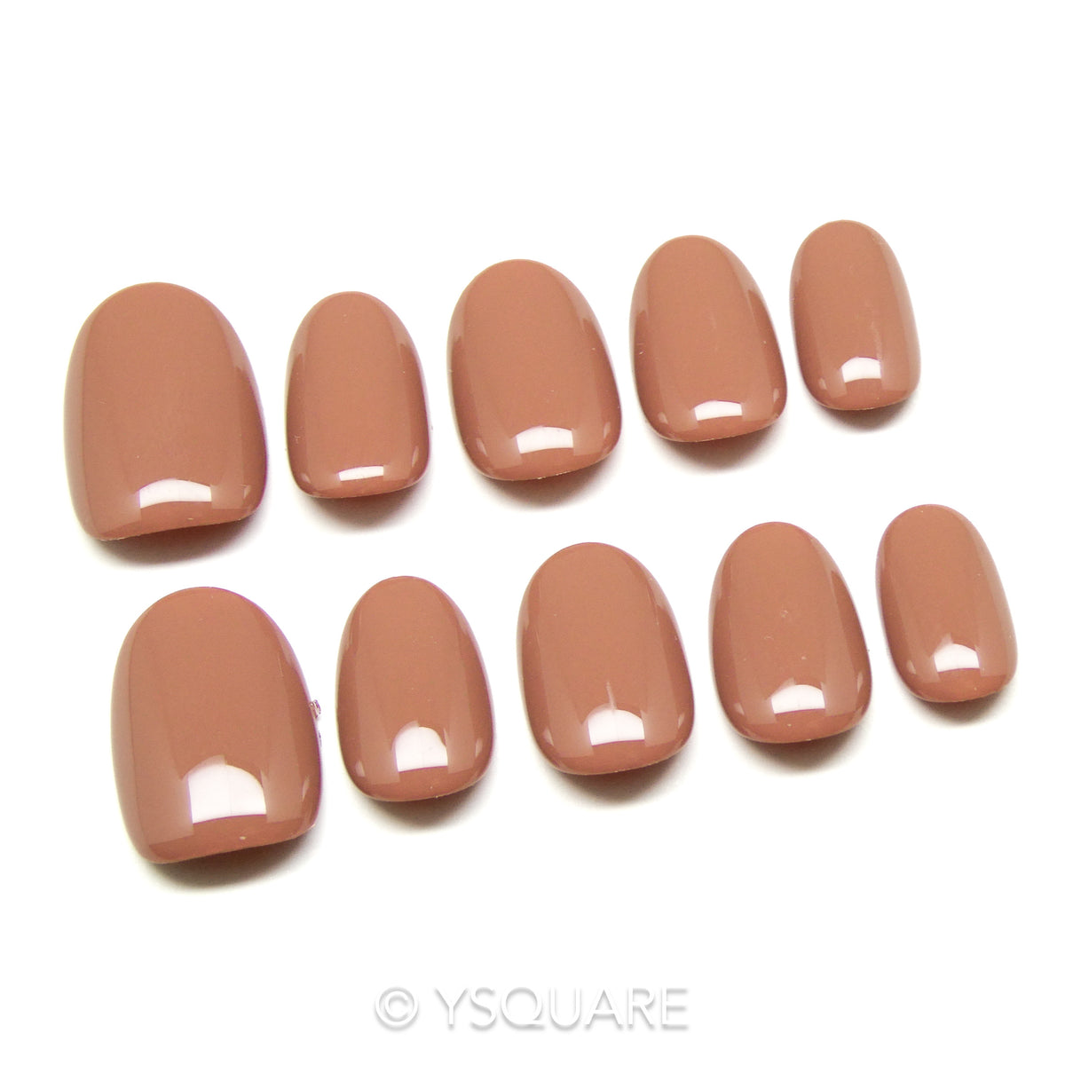< Cannelle  >  Y.Square Faux Ongles Fait Main Réutilisables / Handmade Press On Nails 