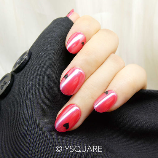 < Cherry Bomb > Y.Square Faux Ongles Fait Main Réutilisables