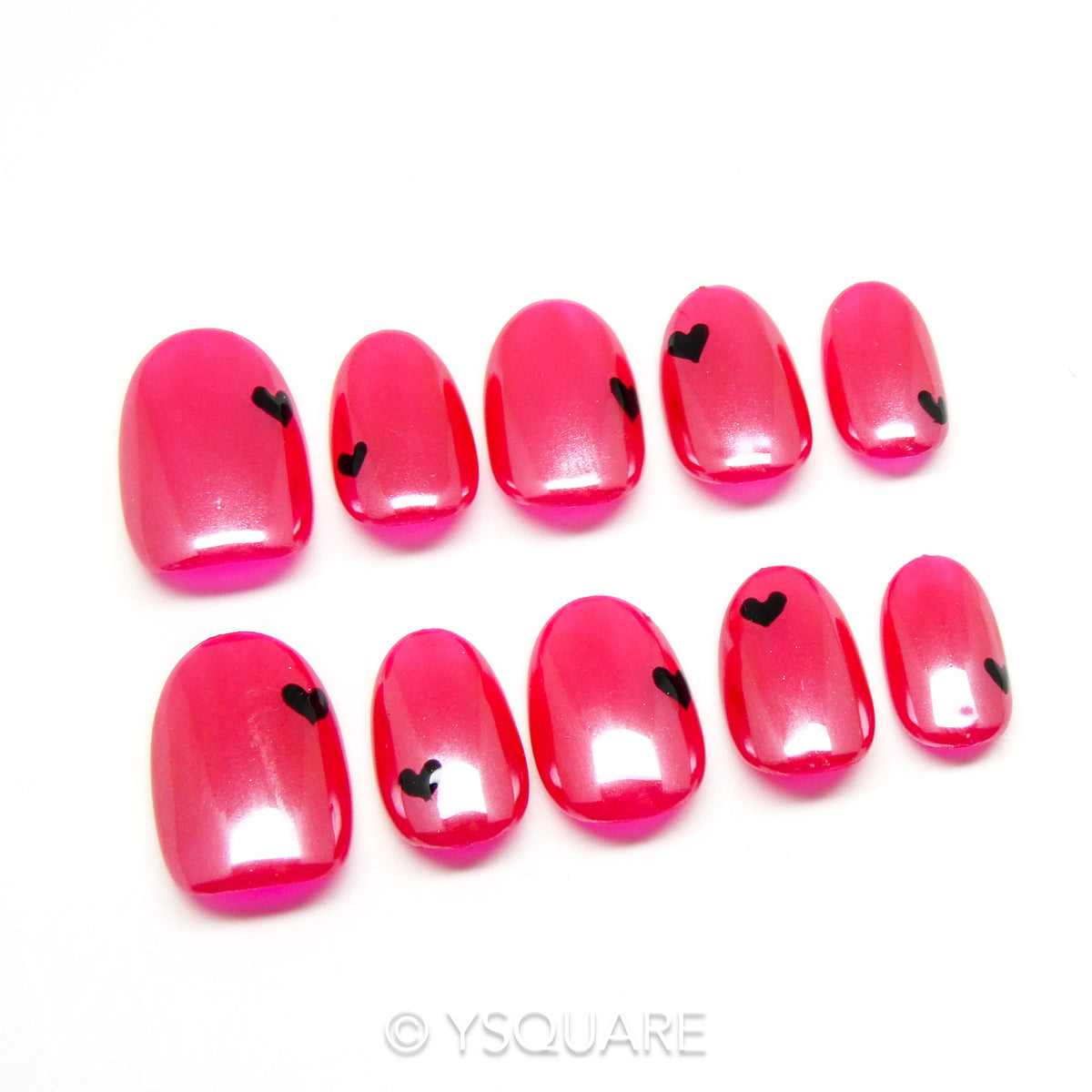 < Cherry Bomb > Y.Square Faux Ongles Fait Main Réutilisables
