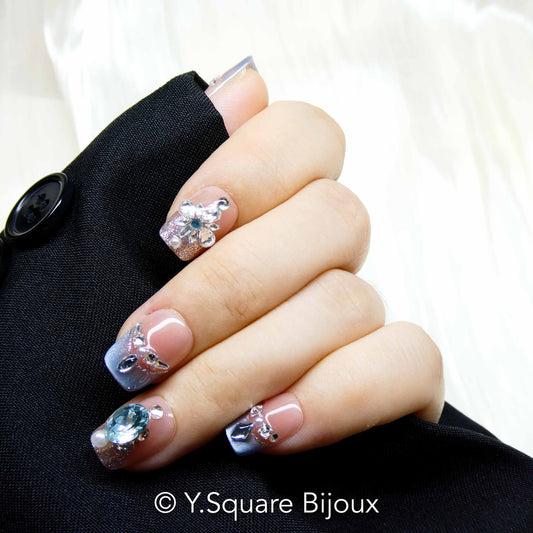 < Elsa > Y.Square Faux Ongles Fait Main Réutilisables