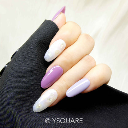 < Lilas > Y.Square Faux Ongles Fait Main Réutilisables