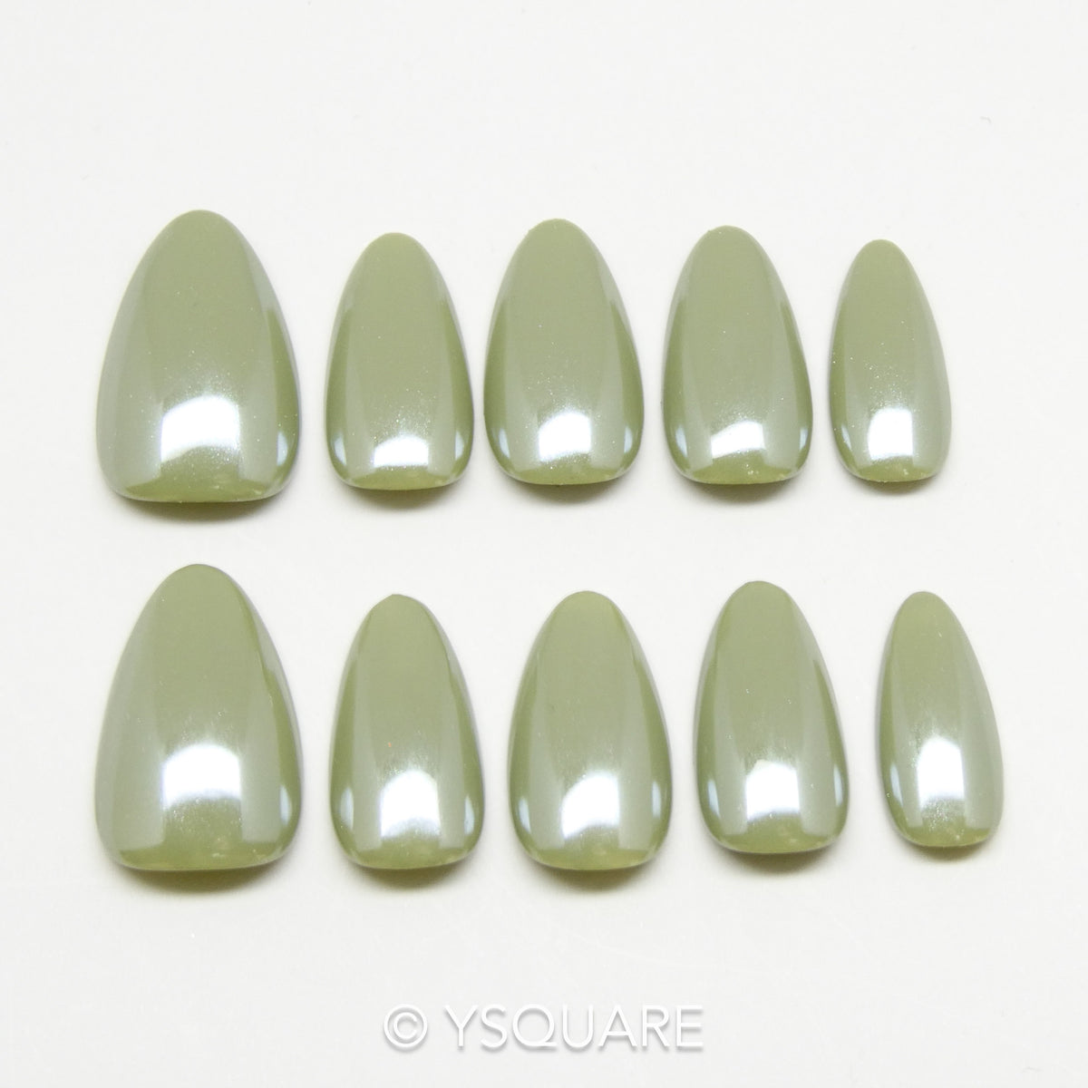 < Matcha > Y.Square Press On Nails / Faux Ongles Réutilisables