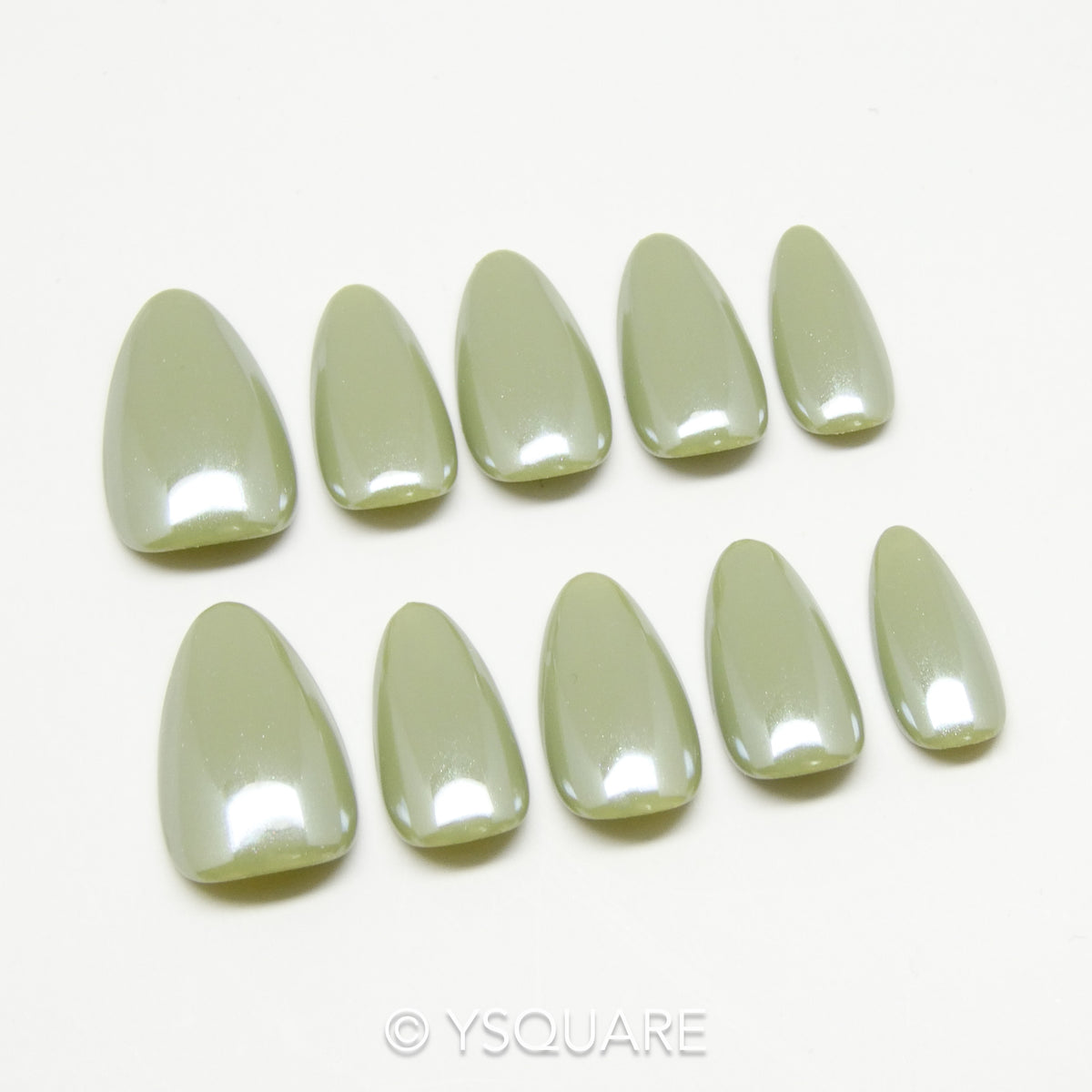< Matcha > Y.Square Press On Nails / Faux Ongles Réutilisables
