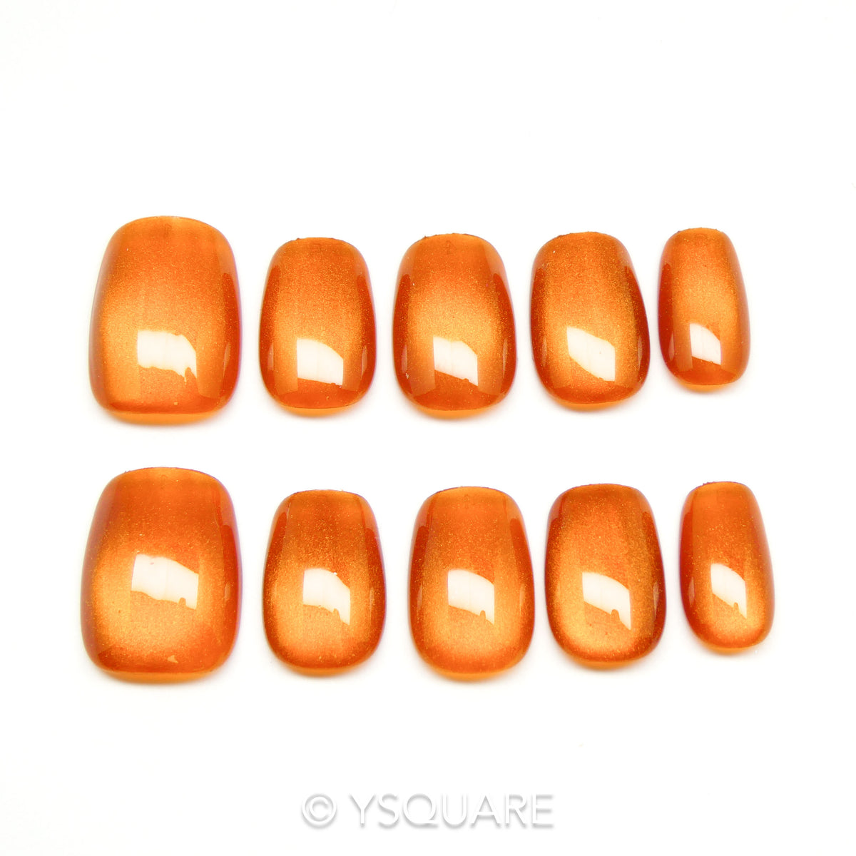 < Miel Doré > Y.Square Faux Ongles Fait Main Réutilisables