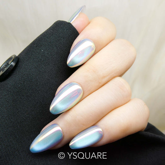 < Miroir du ciel  > Y.Square Faux Ongles Fait Main Réutilisables