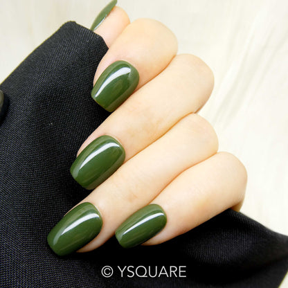 < Vert > Y.Square Faux Ongles Fait Main Réutilisables / Handmade Press On Nails 