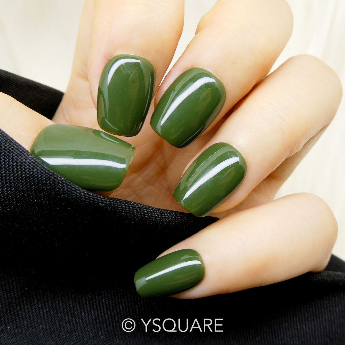 < Vert > Y.Square Faux Ongles Fait Main Réutilisables / Handmade Press On Nails 