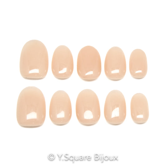 < Natural chic > Y.Square Faux Ongles Fait Main Réutilisables