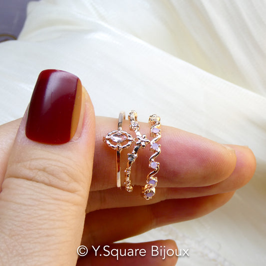 Iris Open Ring Set (2 Pieces)