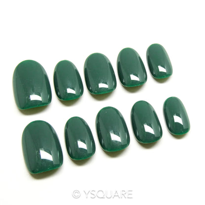 < Vert > Y.Square Faux Ongles Fait Main Réutilisables / Handmade Press On Nails 