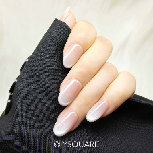 < Soft Babyboomer > Y.Square Press On Nails / Faux Ongles Fait Main Réutilisables
