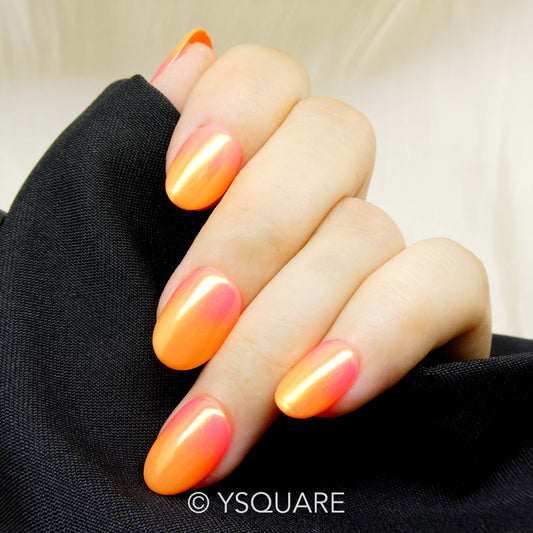 < Sunset Spritz > Y.Square Faux Ongles Fait Main Réutilisables