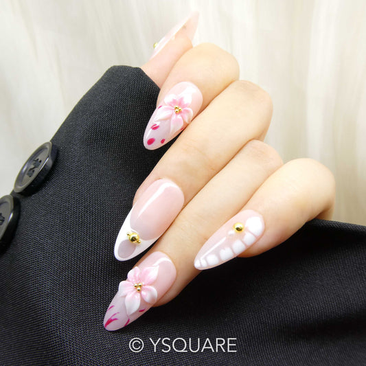 < Sweet & Wild > Y.Square Faux Ongles Fait Main Réutilisables
