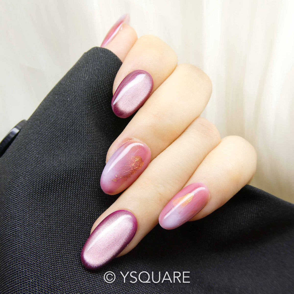 < Aquarelle > Y.Square Faux Ongles Fait Main Réutilisables