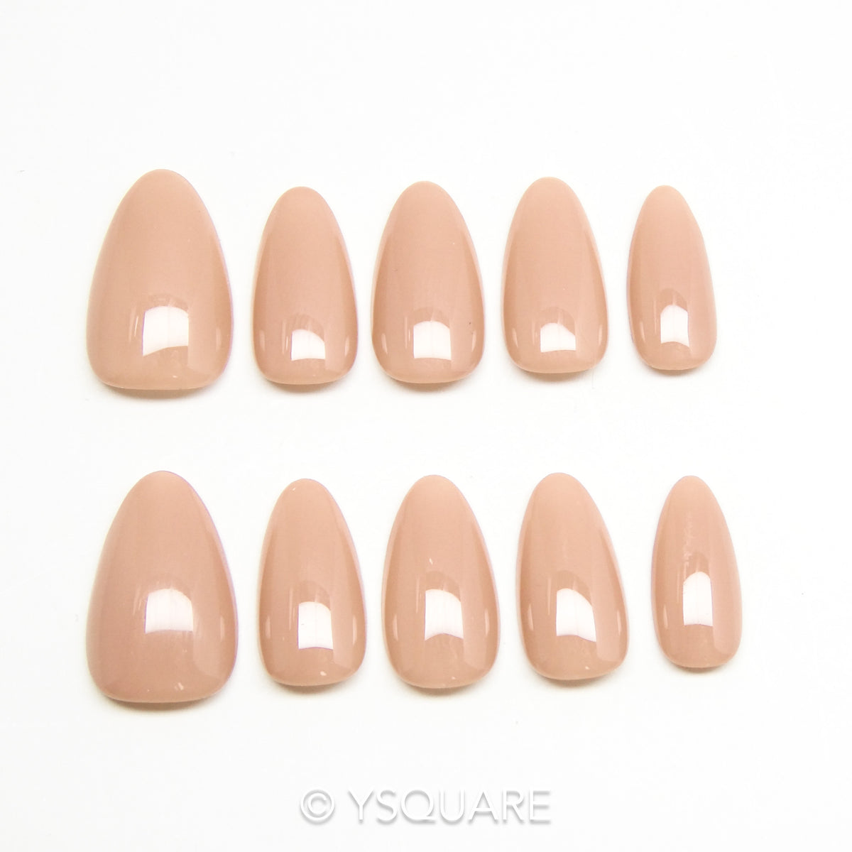 < Bois de Rose > Y.Square Faux Ongles Fait Main Réutilisables