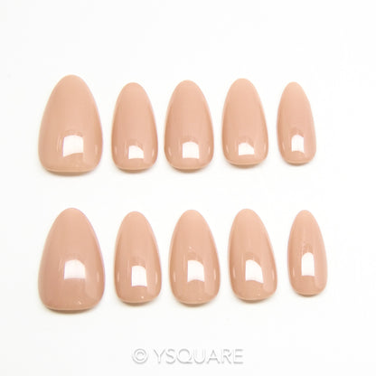 < Bois de Rose > Y.Square Faux Ongles Fait Main Réutilisables