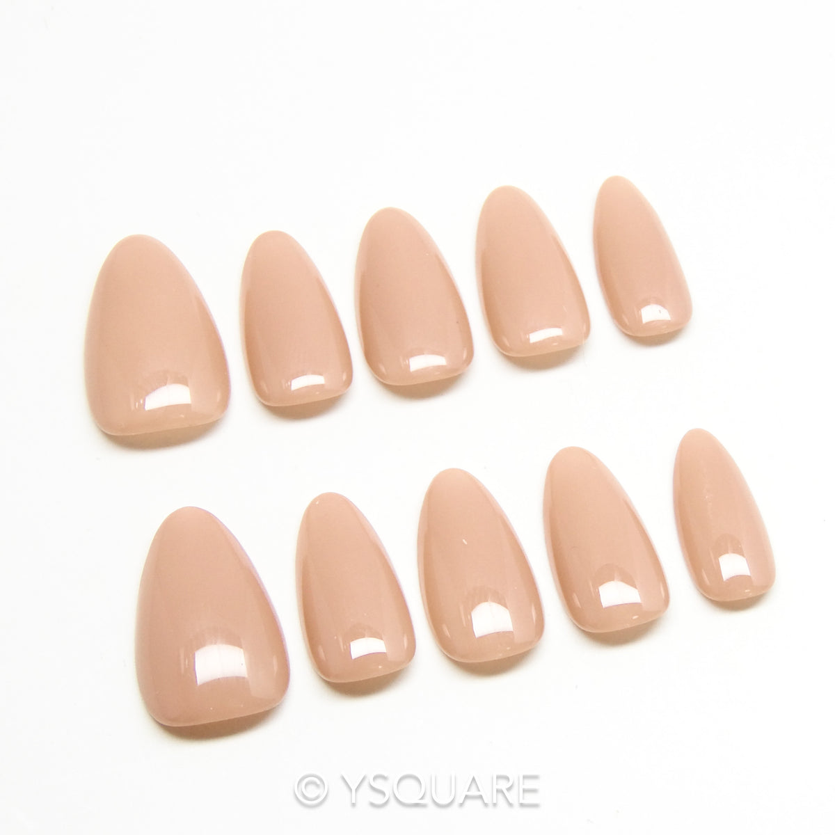 < Bois de Rose > Y.Square Faux Ongles Fait Main Réutilisables