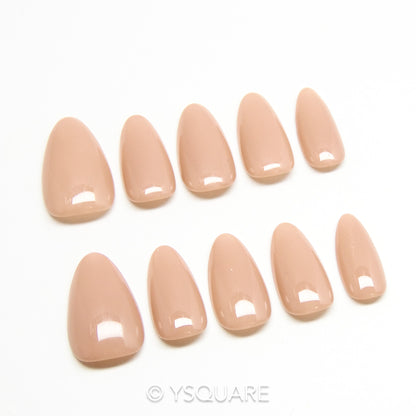 < Bois de Rose > Y.Square Faux Ongles Fait Main Réutilisables