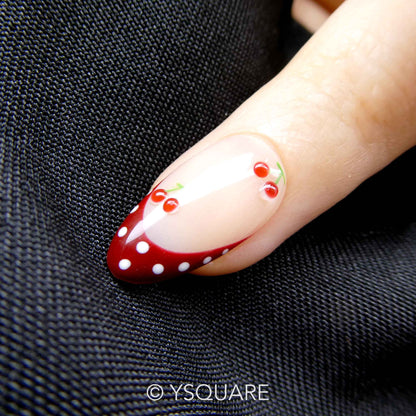 <Coccinelle > Y.Square Faux Ongles Fait Main Réutilisables