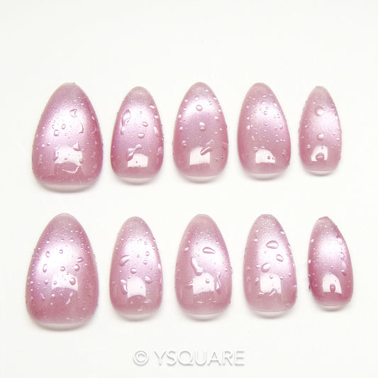 < Lotus > Y.Square Faux Ongles Fait Main Réutilisables