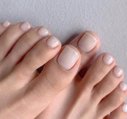 < Pédicure Color > – Full Size Set Press-on Nails Handmade for feet