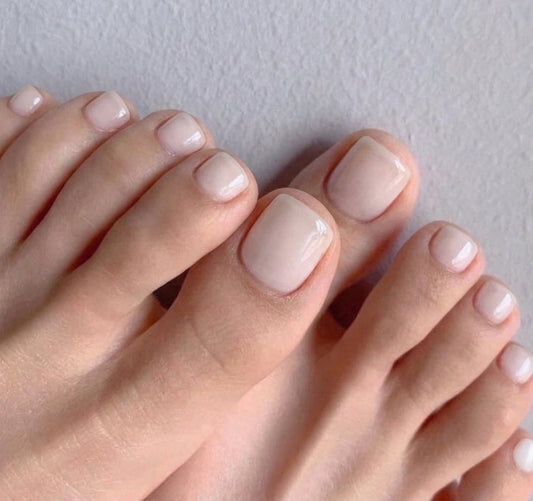 < Pédicure Color > – Full Size Set Press-on Nails Handmade for feet